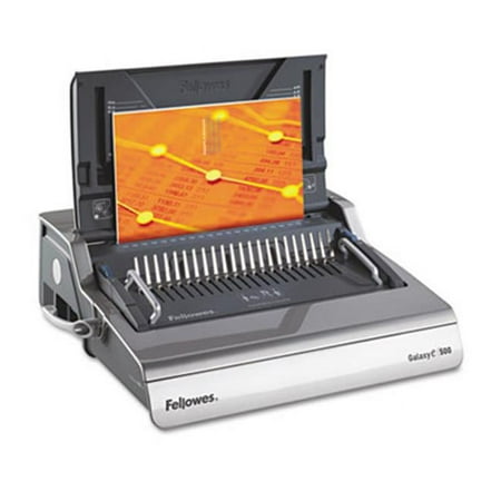 Galaxy 500 Manual Comb Binding Machine 500-Sheet 20-7/8 x 17-3/4 x 6-1/2 Gray