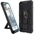 thumbnail image 1 of for Galaxy A01 Case,Samsung A01 Case,with HD Screen Protector,Military Grade Magnetic Car Mount Kickstand Heavy Duty Shockproof Case Cover for Samsung Galaxy A01, Black, 1 of 14