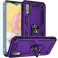thumbnail image 1 of for Galaxy A01 Case,Samsung A01 Case,with HD Screen Protector,[Military Grade] Ring Car Mount Kickstand Hybrid Hard PC Soft TPU Shockproof Protective Case for Samsung Galaxy A01 (Purple), 1 of 14
