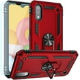 thumbnail image 1 of for Galaxy A01 Case,Samsung A01 Case,with HD Screen Protector,[Military Grade] Ring Car Mount Kickstand Hybrid Hard PC Soft TPU Shockproof Protective Case for Samsung Galaxy A01 (Red), 1 of 7