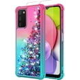 thumbnail image 1 of Galaxy A03S Case,Samsung 03S Case with HD Screen Protector,Gradient Quicksand Glitter Liquid Floating Waterfall Durable Girls Cute Phone Case for Samsung Galaxy A03S (Purple/Blue), 1 of 15