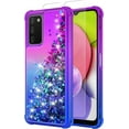 thumbnail image 1 of for Galaxy A03S Case,Samsung 03S Case with HD Screen Protector,Gradient Quicksand Glitter Liquid Floating Waterfall Durable Girls Cute Phone Case for Samsung Galaxy A03S (Purple/Blue), 1 of 15