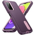 thumbnail image 1 of for Galaxy A03s Case with Kickstand, [10FT Military Drop Protection] Rugged Heavy Duty Hard PC+Soft Silicone Rubber Bumper Hybrid Triple-Layer Case for Samsung Galaxy A03s,
Purple+Pink, 1 of 7