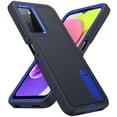 thumbnail image 1 of for Galaxy A03s Case Kickstand Durable 3-Layer Military Grade Protective Cover Hybrid Silicone Heavy Duty Rugged Shockproof Screen Lip Raised Protection for Samsung Galaxy A03s,
Darkblue+Royalblue, 1 of 7