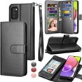 thumbnail image 1 of Galaxy A03s Case, Samsung A03s Wallet Case, Samsung Galaxy A03s PU Leather Case, Tekcoo Luxury Cash Credit Card Slots Holder Carrying Folio Flip Cover Kickstand & Hand Strap, 1 of 6