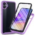 thumbnail image 1 of Galaxy A05 Case with Built in Screen Protector,Dteck Full-Body Shockproof Rubber Hybrid Protection Crystal Clear PC Back Protective Phone Case Cover for Samsung Galaxy A05,Purple, 1 of 4