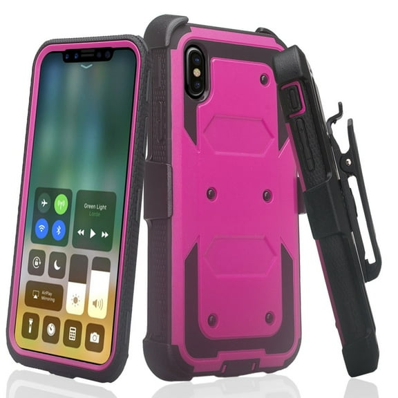 Galaxy A10e Case Belt Clip Holster Kickstand Shock Proof [Built In Screen Protector] Phone Case for Samsung Galaxy A10e/A102V/A102U Cases - Purple