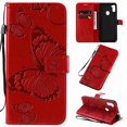 thumbnail image 1 of Galaxy A11 6.4 inch 2020 Released Wallet Case, Dteck 3D Butterfly Pattern Premium PU Leather Flip Cover Wallet Kickstand Magnetic Closure Credit Card Slots Holder Wrist Strap Cover, red, 1 of 1
