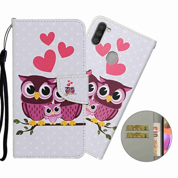 Galaxy A11 6.4 inch 2020 Released Wallet Case, Dteck Folio Flip Shockproof Kickstand Cards Slots Magnetic Clasp Wallet Case Cover for Samsung Galaxy A11 , Family