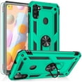 thumbnail image 1 of for Galaxy A11 Case,Samsung A11 Case,with HD Screen Protector,[Military Grade] Ring Car Mount Kickstand Hybrid Hard PC Soft TPU Shockproof Protective Case for Samsung Galaxy A11 (Teal), 1 of 14
