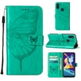 thumbnail image 1 of Galaxy A11 Phone Case, Dteck Embossed Butterfly Magnetic Flip PU Leather Wallet Foilo Case Stand Protective Cover with Hand Strap [Built-in card slots/money pocket] for Samsung Galaxy A11, Green, 1 of 5