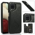 thumbnail image 1 of Galaxy A12 Case,Dteck Magnetic Leather Pattern Hybrid Rubber Shockproof Case Card Holder Wallet Back Kickstand Flip Cover for Samsung Galaxy A12 ,Black, 1 of 7