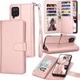 thumbnail image 1 of Galaxy A12 Case, Galaxy A12 Wallet Case, Tekcoo Luxury PU Leather Cash Credit Card Slots Holder Carrying Flip Cover [Detachable Magnetic Hard Case] Kickstand for Samsung Galaxy A12 2021 [Rose Gold], 1 of 6