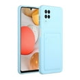 thumbnail image 1 of Galaxy A12 Case, Slim Soft Fit Shockproof Protection Case Dropproof Non-Slip Silicone Case with Card Slots Soft TPU Bumper Phone Wallet Case for Samsung Galaxy A12,Lightblue, 1 of 6