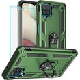thumbnail image 1 of for Galaxy A12 Phone Case, Samsung A12 Phone Case with HD Screen Protector, Military Grade Protective Cases with Ring for Samsung Galaxy A12（Army Green）, 1 of 12