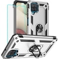 thumbnail image 1 of for Galaxy A12 Phone Case, Samsung A12 Phone Case with HD Screen Protector, Military Grade Protective Cases with Ring for Samsung Galaxy A12 (Silvery), 1 of 12