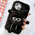thumbnail image 1 of Galaxy A13 5G Case, Dteck Girly Faux Fur Case Fluffy Furry Shockproof Protective Phone Cover for Samsung Galaxy A13 5G,Black, 1 of 6