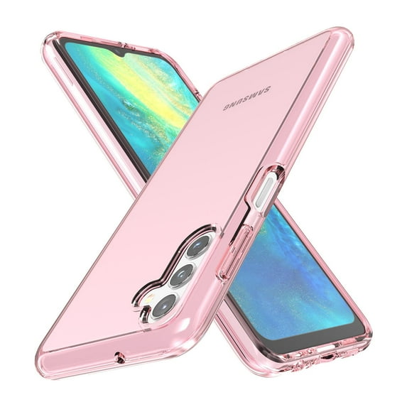 Galaxy A13 5G Case, Samsung A136U Case, Samsung Galaxy A13 5G Case Clear, Heavy Duty Shockproof Protective Bumper Rugged Phone Transparent Soft TPU Back Case for Samsung A13 5G (Pink)