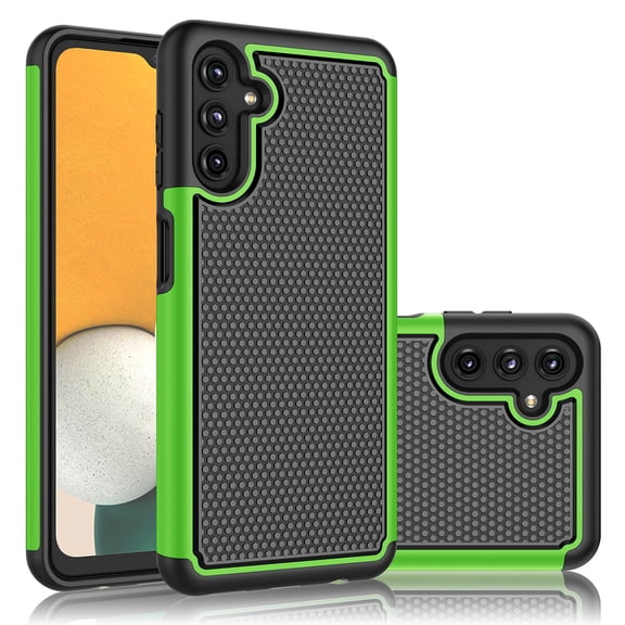 Galaxy A13 5G Case, Samsung A13 5G Sturdy Case, EBIZCITY [Tmajor] Galaxy A13 (6.5 INCH) Shock Absorbing Cases [Green] Hybrid Bumper Cute Defender Rugged Cover Plastic Outer & Rubber Silicone Inner