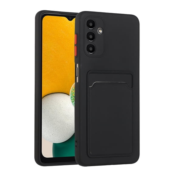 Galaxy A13 5G Case, Slim Soft Fit Shockproof Protection Case Dropproof Non-Slip Silicone Case with Card Slots Soft TPU Bumper Phone Wallet Case for Samsung Galaxy A13 5G,Black