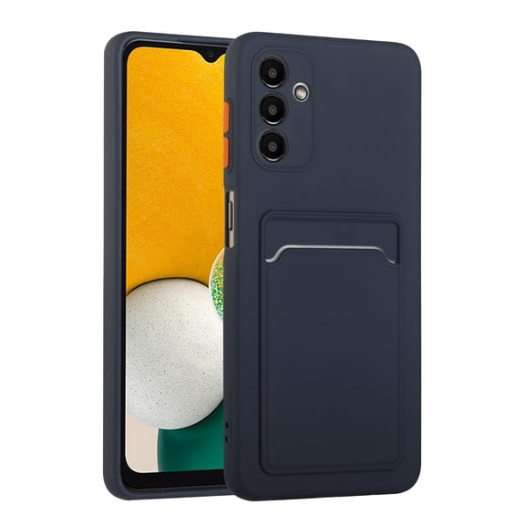 Galaxy A13 5G Case, Slim Soft Fit Shockproof Protection Case Dropproof Non-Slip Silicone Case with Card Slots Soft TPU Bumper Phone Wallet Case for Samsung Galaxy A13 5G,Darkblue