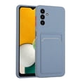 thumbnail image 1 of Galaxy A13 5G Case, Slim Soft Fit Shockproof Protection Case Dropproof Non-Slip Silicone Case with Card Slots Soft TPU Bumper Phone Wallet Case for Samsung Galaxy A13 5G,Gray, 1 of 7