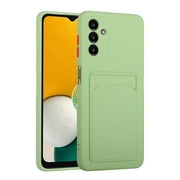 Galaxy A13 5G Case, Slim Soft Fit Shockproof Protection Case Dropproof Non-Slip Silicone Case with Card Slots Soft TPU Bumper Phone Wallet Case for Samsung Galaxy A13 5G,Green