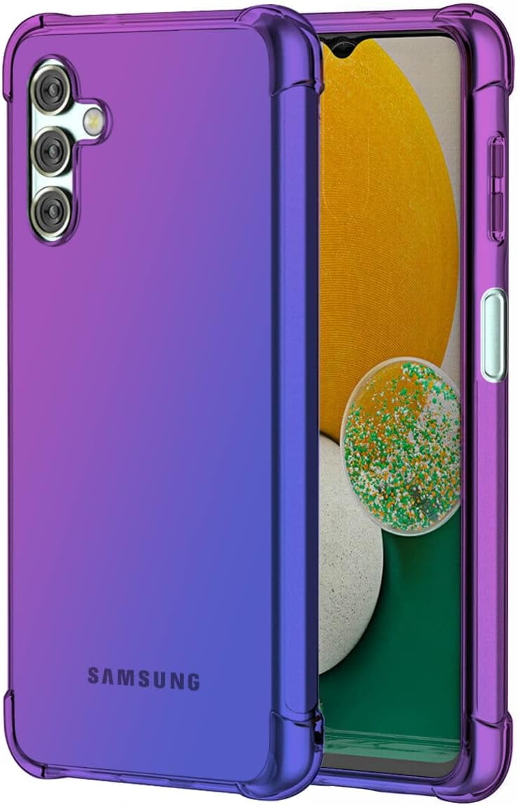 Galaxy A13 Case Clear with Cute Gradient Colorful Design Shockproof