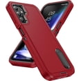 thumbnail image 1 of Galaxy A14 5G Case Red for Men Women, Heavy Duty Protection Shockproof Anti-Scratch Slim Fit Lightweight Protective Durable Case Hard Cover with Kickstand for Samsung Galaxy A14 5G,Red, 1 of 18