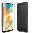 thumbnail image 1 of for Galaxy A14 5G Case Samsung A14 5G Case with 2* Screen Protector TPU Shock Absorption Technology Raised Bezels Protective for Samsung Galaxy A14 5G（TPU Black）, 1 of 7