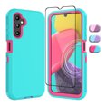 thumbnail image 1 of Galaxy A14 5G Case, Tekcoo Sturdy Phone case: Three- Layer Shockproof Military Heavy Duty Full Body Case Cover With HD Glass Screen Protector for Samsung Galaxy A14 5G 6.6 INCH - Mint, 1 of 7