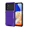 thumbnail image 1 of for Galaxy A14 5G Case Wallet Credit Card Holder ID Slot Flip Rolling Door Hidden Pocket Anti-Scratch Dual Layer Hybrid Bumper Armor Protective Shell Back Cover For Samsung Galaxy A14 5G, Purple, 1 of 9