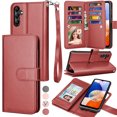 thumbnail image 1 of Galaxy A14 5G Case, A14 5G Wallet Case, Samsung Galaxy A14 5G 6.6 inchs PU Leather Case, Tekcoo Luxury Cash Credit Card Slots Folio Flip Cover [Detachable Magnetic Case] & Kickstand - Wine Red, 1 of 6