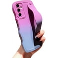 thumbnail image 1 of for Galaxy A14 5G Case with Wrist Strap Stand, Cute Gradient Color Wavy Women Phone Case with Camera Lens Cover Protect Soft Silicone Case for Samsung Galaxy A14 5G 6.6" (Purple Gray), 1 of 9