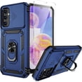 thumbnail image 1 of for Galaxy A14 5G Phone Case,Slide Camera Cover HD Screen ProtectorMilitary Grade Shockproof Ring Holder Kickstand Protective for Samsung Galaxy A14 5G Case, Classic Blue, 1 of 12