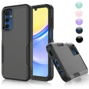For Samsung Galaxy A15 5G Case Sturdy Durable Cover Cute Bumper Case for Samsung Galaxy A15 5G Njjex Military Grade Protection Dual Layer Shockproof Heavy Duty Rugged Phone Case - Black