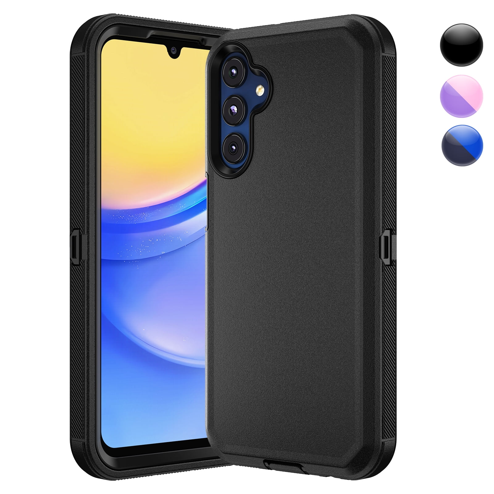 Njjex Rugged Bumper Case for Galaxy A15 5G, 3-in-1 Full-Body Shockproof Protection - Black - Walmart.com Njjex Rugged Bumper Case for Galaxy A15 5G, 3-in-1 Full-Body Shockproof Protection - Black - Walmart.com