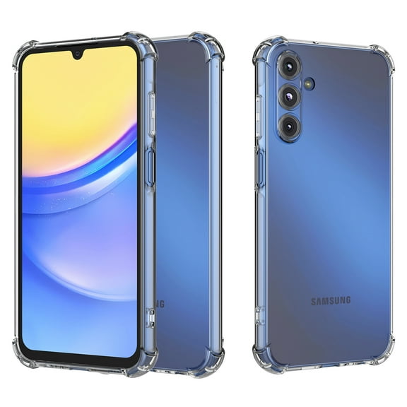 Galaxy A15 6.5" 5G Case,Shockproof Rugged Full Protection Soft TPU Bumper Clear Case Shell Ultra-Thin Slim Fit Flexible Rubber Protective Phone Cover For Samsung Galaxy A15 5G 2024, Clear Clitter
