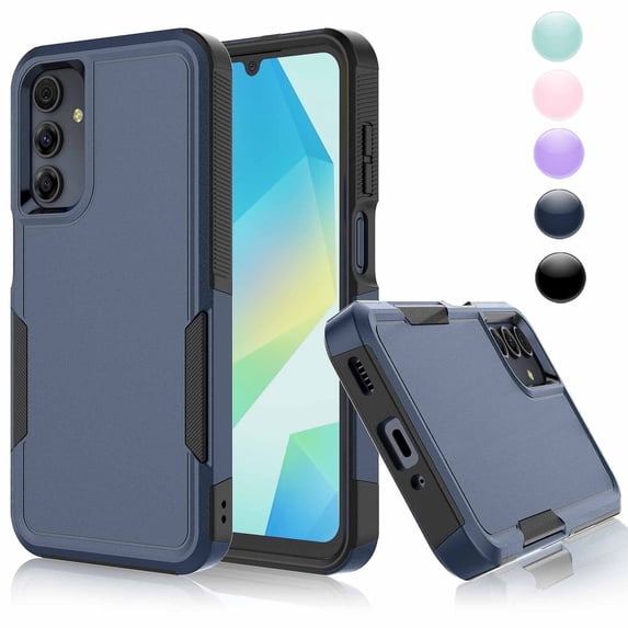 For Galaxy A16 5G Case, 2 in 1 PC Phone Case for Samsung A16 5G 2024 6.7 inch, Njjex Heavy Duty Rubber & Rugged Shockproof Full Body Protection Case Cover - Blue