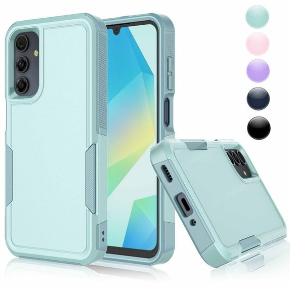 For Galaxy A16 5G 2024 Case, 2 in 1 PC Phone Case for Samsung A16 5G 2024 6.7 inch, Njjex Heavy Duty Rubber & Rugged Shockproof Full Body Protection Case Cover - Green
