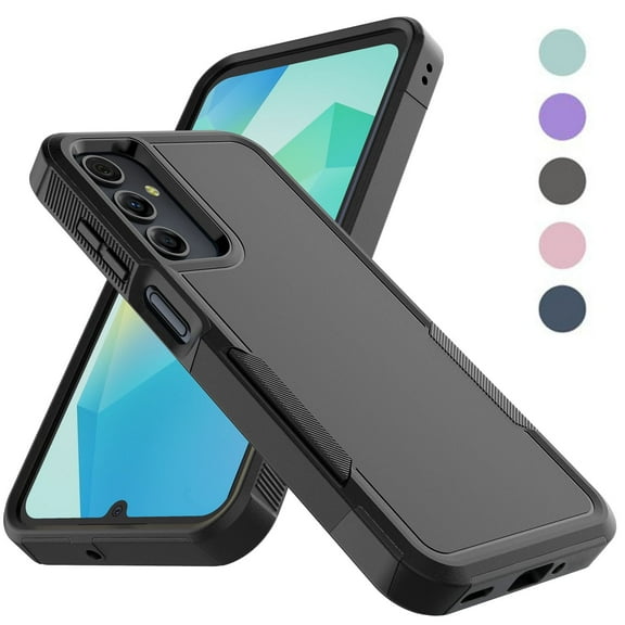 Galaxy A16 5G Case , 2 in 1 Phone Case for Samsung Galaxy A16 5G 6.7 inch ,Takfox Shockproof Protection Heavy Duty Armor Hard Plastic & Rubber Rugged Full Body Bumper Cover ( Black )