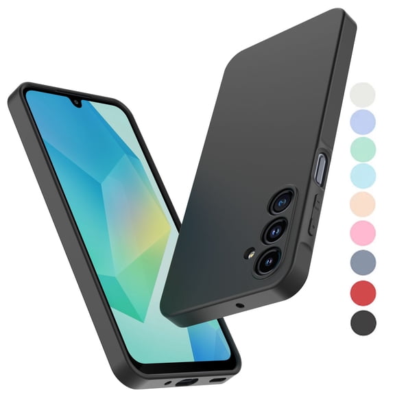 Galaxy A16 5G Case, Takfox Samsung Galaxy A16 5G 6.7" Basic Case [Frosted] Shockproof Case Liquid Silicone Gel Rubber Soft TPU Anti-slip Bumper Thin Matte Slim Phone Case Covers ,Black