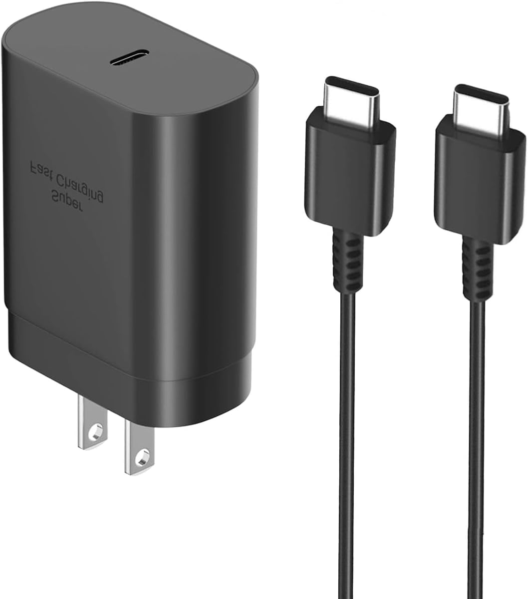 Galaxy A16 A15 A17 5G Phone Charger, 25W Fast Charger for Samsung Galaxy A16 A15 A17 5G Phone 6FT USB C to Type C Charging Cable Cord