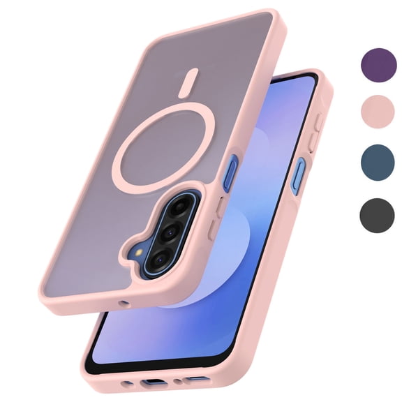 Galaxy A17 5G Case,Magnetic Phone Case with MagSafe for Samsung Galaxy A17 5G 6.7",Takfox [Frosted] Shockproof Case Matte Hard Plastic & Silicone Rubber Full Body Bumper Protection Cover,Pink
