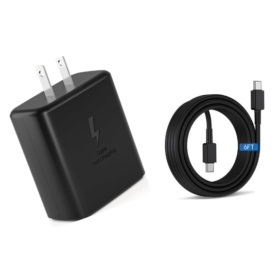 TYPPKMM 25W Super Fast Charger Kit, USB-C Charger & 6.6FT Cable for Samsung Galaxy A/S Series Phones