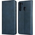 thumbnail image 1 of for Galaxy A21 Wallet Case,Premium PU Leather Flip Folio Case,Card Slots,Cash Pocket,Kickstand,Magnetic Closure TPU Shockproof Interior Protective Case for Samsung Galaxy A21,Navy Blue, 1 of 14