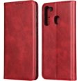 thumbnail image 1 of for Galaxy A21 Wallet Case,Premium PU Leather Flip Folio Case,Card Slots,Cash Pocket,Kickstand,Magnetic Closure TPU Shockproof Interior Protective Case for Samsung Galaxy A21,Red, 1 of 14