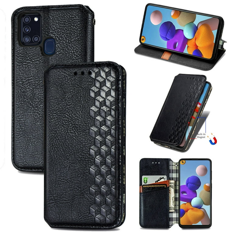 Galaxy A21S Wallet Case, Dteck Premium PU Leather Flip Folio