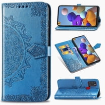 Galaxy A21s Case, Dteck ShockProof Premium PU leather Magnetic Flip wallet Case with Kickstand and Flip Cover For Samsung Galaxy A21s SM-A217, Blue