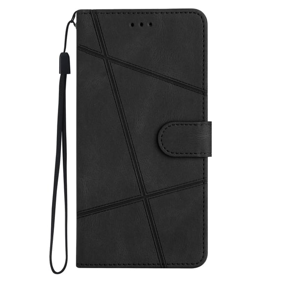 Galaxy A22 4G Case(NOT for 5G), Allytech for Samsung Galaxy A22 4G Case with Hand Strap, Flip PU Leather Wallet Case with Card Slots Holder Stand Cover for Galaxy A22 4G 2021, Black